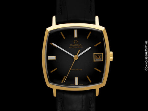1971 Omega Geneve Vintage Mens Automatic Cal. 565 Dress Watch - 18K Gold Plated & Stainless Steel