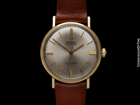 1966 Omega Seamaster De Ville Vintage Automatic Mens "Union Oil" Watch - 14K Gold