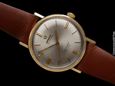 1966 Omega Seamaster De Ville Vintage Automatic Mens "Union Oil" Watch - 14K Gold with Warranty
