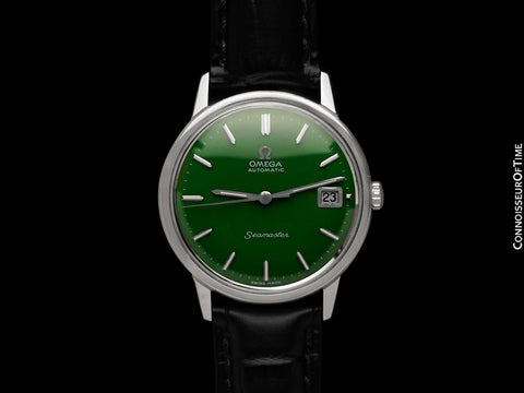 1967 Omega Seamaster Mens Vintage Cal. 565 Watch with Money Green Dial, Automatic, Date - Stainless Steel