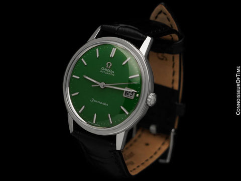 1967 Omega Seamaster Mens Vintage Cal. 565 Watch with Money Green Dial, Automatic, Date - Stainless Steel