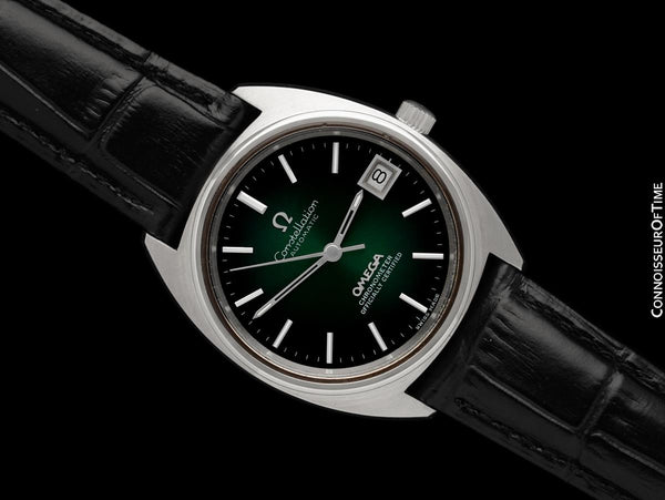 1971 Omega Constellation "C" Chronometer Vintage Mens Watch with Green Dial - Stainless Steel