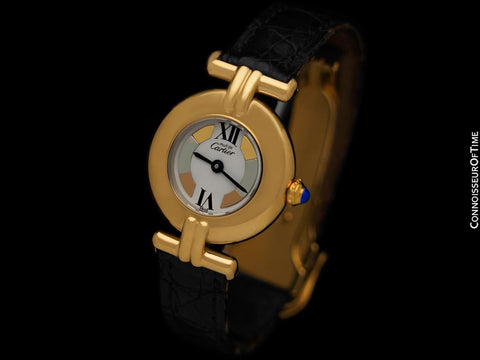 Cartier Colisee Ladies Vendome Vermeil Watch with Trinity Dial - 18K Gold over Sterling Silver