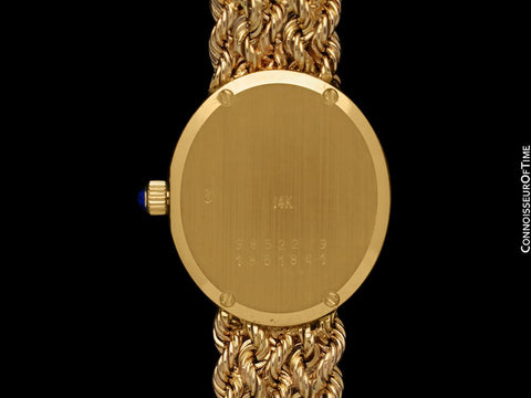 Baume & Marcier Classique Ladies Luxury Watch - 14K Gold & Original Factory Diamonds