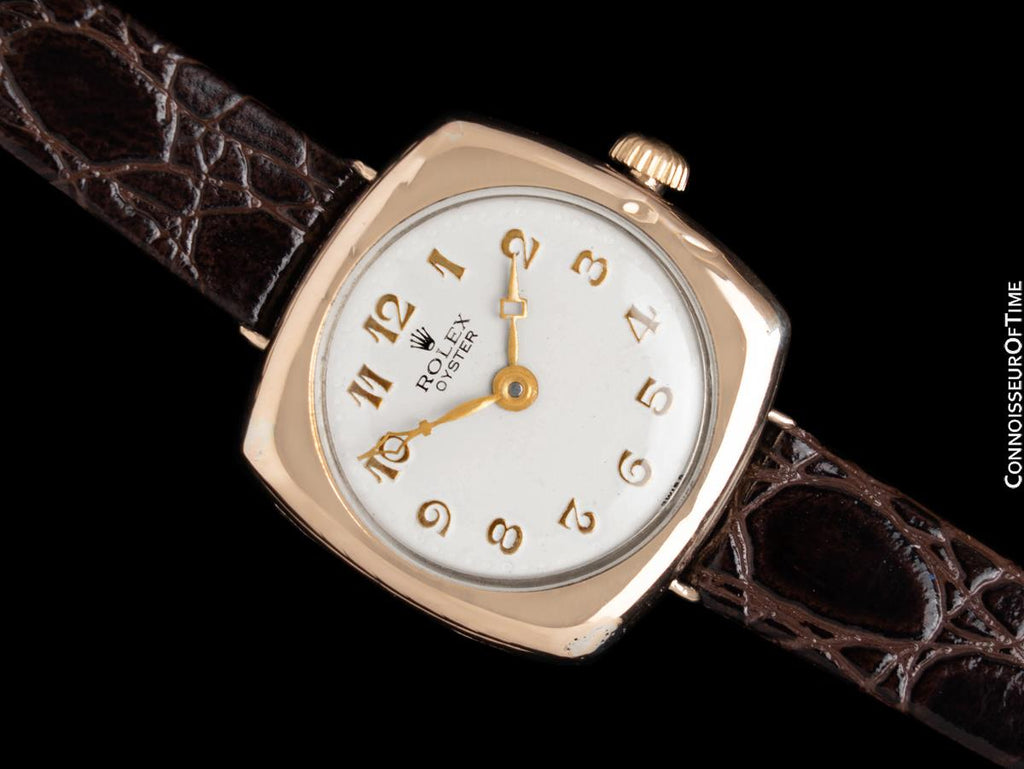 1920's Rolex Ladies Vintage Art Deco Watch 9K Rose Gold