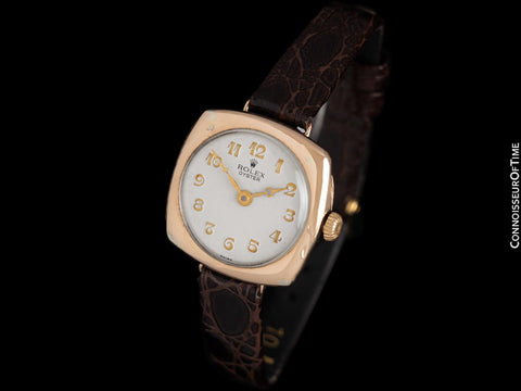 1920's Rolex Ladies Vintage Art Deco Watch - 9K Rose Gold