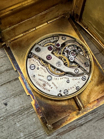 1930's Vacheron & Constantin / Verger Art Deco Book Form Watch - 18K Gold, Enamel & Diamonds