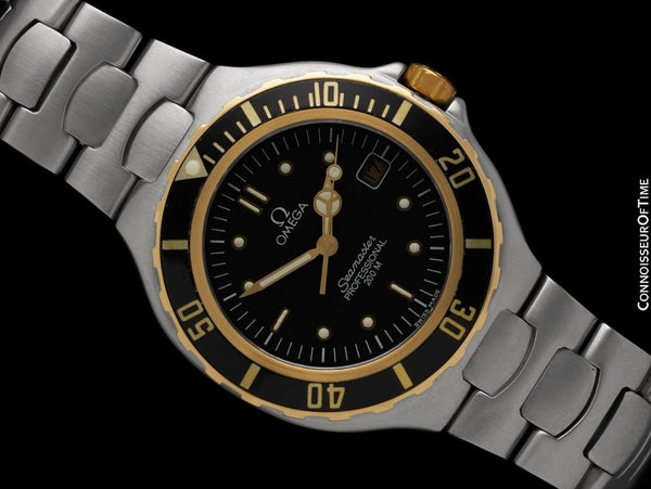 1990's Omega Seamaster 200M Pre-Bond Dive Watch, Date - Stainless Steel & 18K Gold