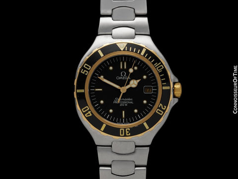 1990's Omega Seamaster 200M Pre-Bond Dive Watch, Date - Stainless Steel & 18K Gold