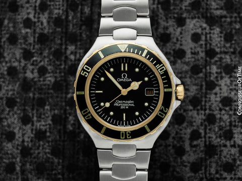 1990's Omega Seamaster 200M Pre-Bond Dive Watch, Date - Stainless Steel & 18K Gold