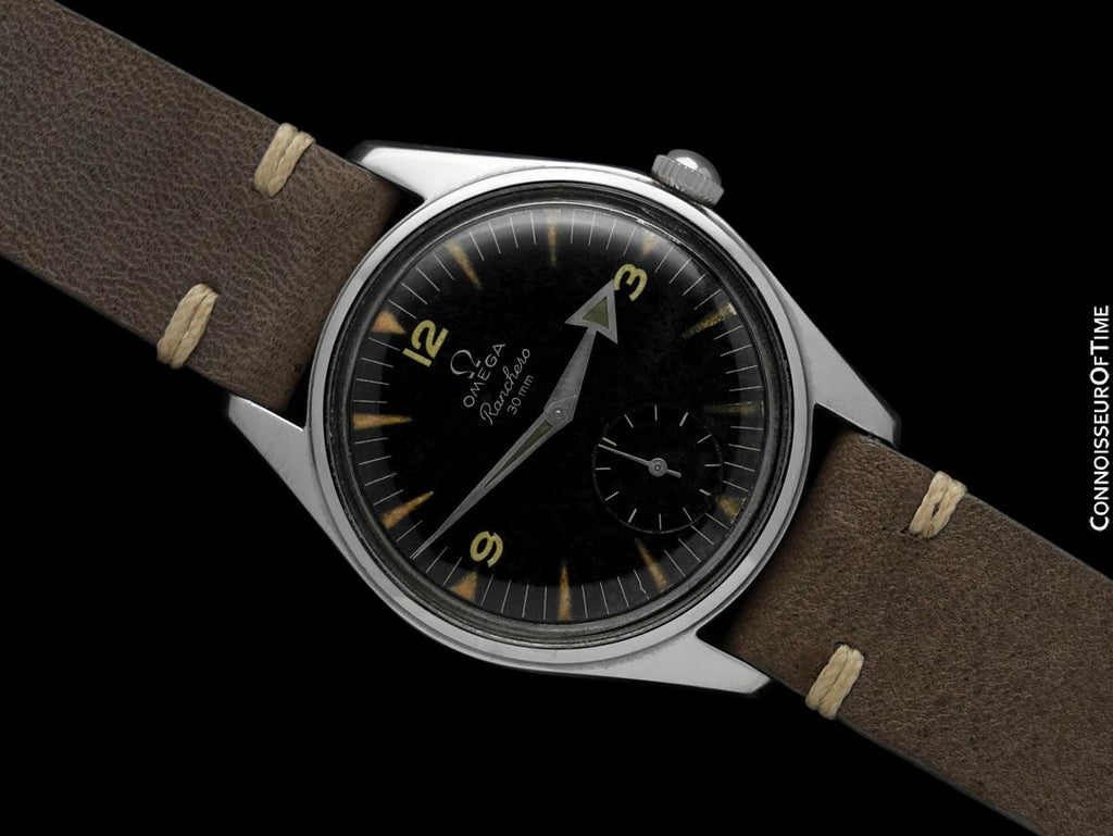1958 Omega Ranchero Vintage Mens Large Handwound Watch Stainless Steel