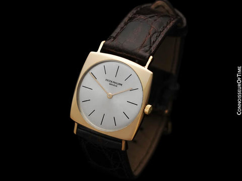 1965 Patek Philippe Vintage Mens Handwound Ultra Thin Retro Watch, Ref. 3523 - 18K Gold