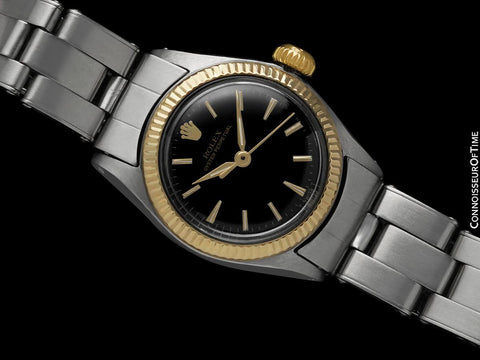 1962 Rolex Oyster Perpetual Ladies 2-Tone Vintage Watch - Stainless Steel & 18K Gold