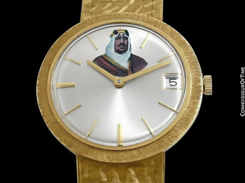 Buren Microrotor Vintage 18K Gold Mens New-Old-Stock Watch - GIFTED BY KING SAUD OF SAUDIA ARABIA