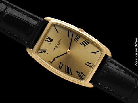 1966 Audemars Piguet Long "Extra-Flat" Vintage Mens Tonneau Watch - 18K Gold