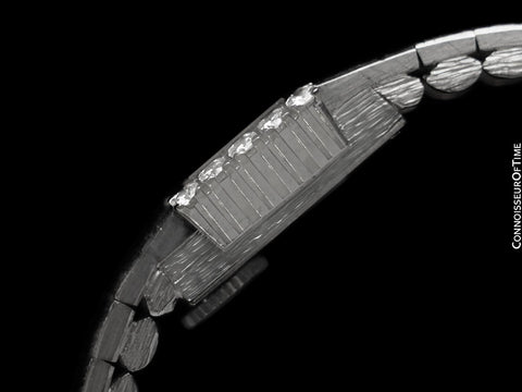 1970's Piaget Ladies Vintage Backwind Watch - 18K White Gold & Factory Piaget Diamonds