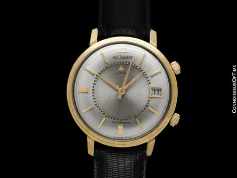 1970 Jaeger-LeCoultre Vintage Mens Memovox Alarm Reveil, Automatic - 14K Gold