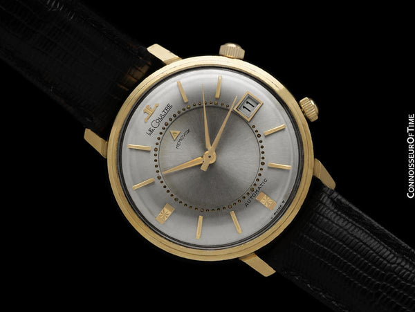 1970 Jaeger-LeCoultre Vintage Mens Memovox Alarm Reveil, Automatic - 14K Gold