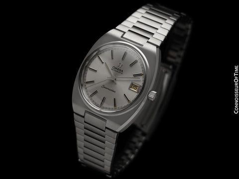 1975 Omega Seamaster Vintage Mens Automatic, Day Date Bracelet Watch - Stainless Steel