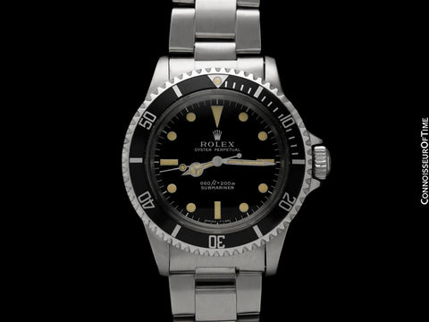 1970 Rolex Submariner Vintage Mens "Non-Serif" Ref. 5513 Matte Dial Watch - Stainless Steel