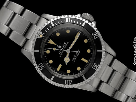 1970 Rolex Submariner Vintage Mens "Non-Serif" Ref. 5513 Matte Dial Watch - Stainless Steel