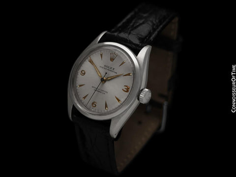 1953 Rolex Oyster Perpetual Vintage Mens Ref. 6084 Watch - Stainless Steel