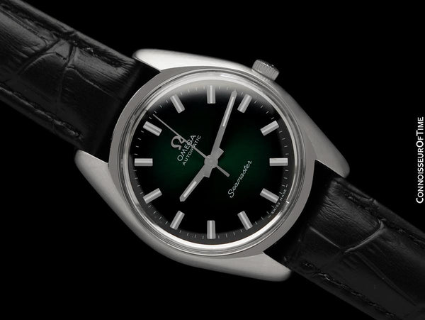 1969 Omega Seamaster Mens Vintage Full Size Cal. 552 Green Dial Watch - Stainless Steel