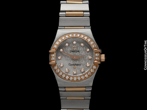 Omega Ladies Constellation 95 My Choice Mini Watch - Stainless Steel, 18K Rose Gold & Omega Factory Diamonds