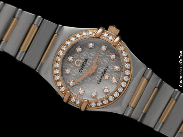 Omega Ladies Constellation 95 My Choice Mini Watch - Stainless Steel, 18K Rose Gold & Omega Factory Diamonds