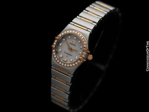 Omega Ladies Constellation 95 My Choice Mini Watch - Stainless Steel, 18K Rose Gold & Omega Factory Diamonds