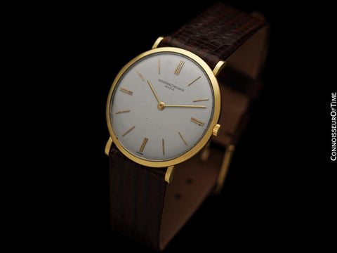 1960 Vacheron & Constantin Patrimony "Extra-Flat" Vintage Mens Watch - 18K Gold with Boxes & Tag