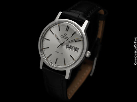 1973 Omega Geneve Vintage Automatic Day Date Mens Watch - Stainless Steel