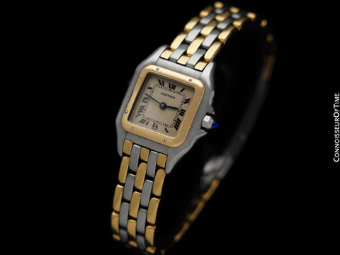 Cartier Panthere Panther Ref. 1120 Ladies Watch with 3-Row Bracelet - Stainless Steel & 18K Gold