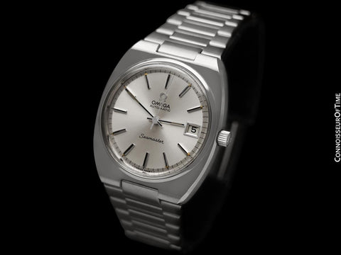 1977 Omega Seamaster Vintage Mens Automatic Date Bracelet Watch - Stainless Steel