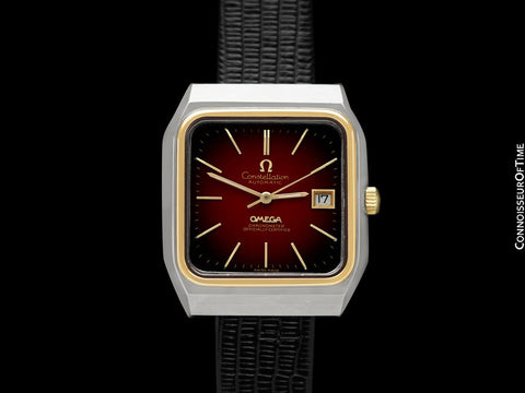 1973 Omega Constellation Vintage Mens Jumbo TV Watch - Stainless Steel & 14K Gold