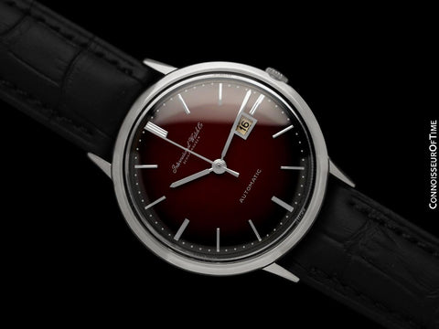 1963 IWC Vintage Mens Cal. 8531 "Pellaton Winding" Watch with Oxblood Vignette Dial - Stainless Steel