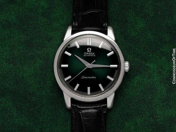 1961 Omega Seamaster Mens "Jumbo" Vintage Watch with Green Dial, Automatic - Stainless Steel