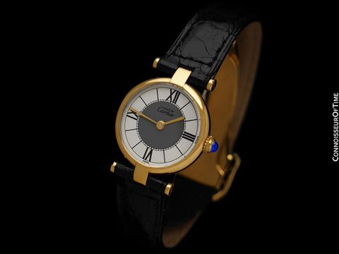 Must De Cartier Vendome Ladies Vermeil Watch - 18K Gold Over Sterling Silver