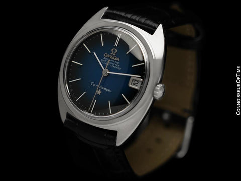 1967 Omega Constellation "C" Chronometer Vintage Mens Watch with Blue Dial - Stainless Steel