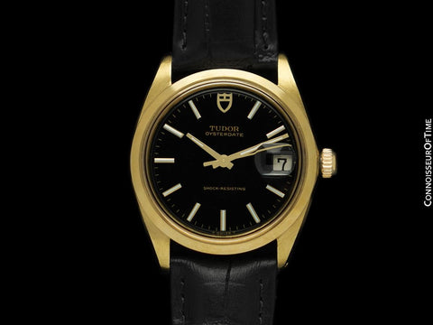 1970 Tudor (Rolex) Oysterdate Vintage Mens Ref. 7992 Watch - 18K Gold Plated & Stainless Steel