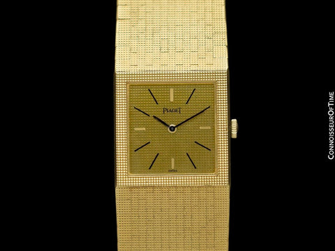 1980's Piaget Vintage Mens Heavy 110 Gram Watch with Award Winning 9P Thin Movement - 18K Gold