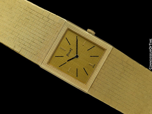 1980's Piaget Vintage Mens Heavy 110 Gram Watch with Award Winning 9P Thin Movement - 18K Gold