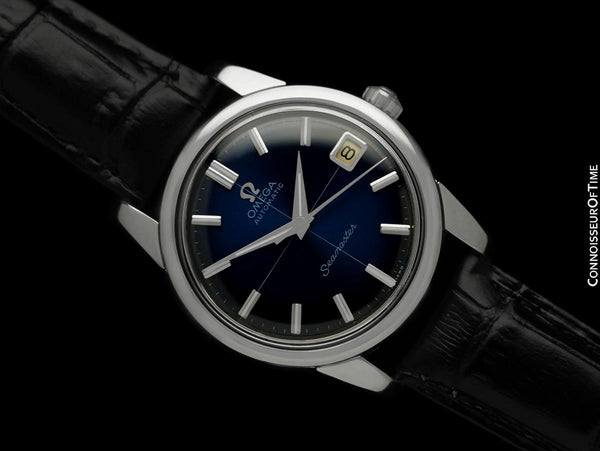 1961 Omega Seamaster Mens Vintage Automatic Cal. 562 Blue Vignette Dial Watch - Stainless Steel