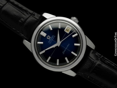 1961 Omega Seamaster Mens Vintage Automatic Cal. 562 Blue Vignette Dial Watch - Stainless Steel