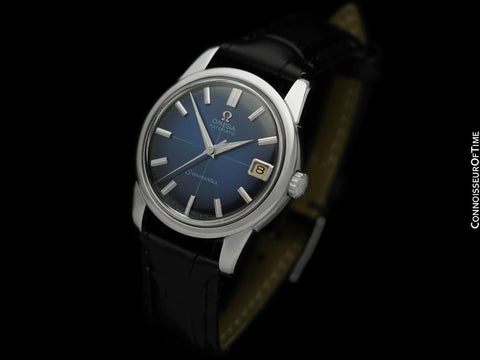 1961 Omega Seamaster Mens Vintage Automatic Cal. 562 Blue Vignette Dial Watch - Stainless Steel