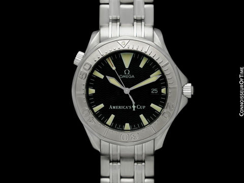 Omega Seamaster 300M Mens Large America's Cup Limited Edition Watch - Stainless Steel & 18K White Gold Watch - 2533.50.00