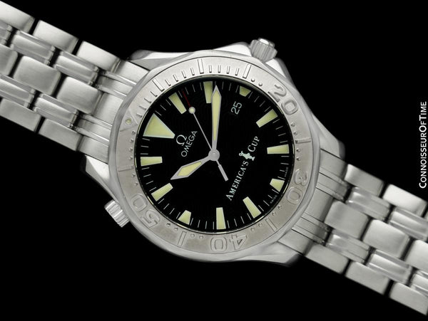 Omega Seamaster 300M Mens Large America's Cup Limited Edition Watch - Stainless Steel & 18K White Gold Watch - 2533.50.00