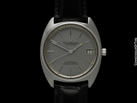 1973 Omega Constellation "C" Chronometer Vintage Mens Calendar Date Watch - Stainless Steel