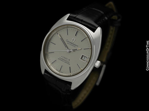 1973 Omega Constellation "C" Chronometer Vintage Mens Calendar Date Watch - Stainless Steel