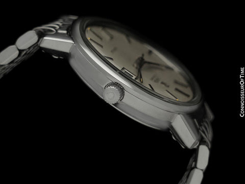1973 Omega De Ville Vintage Mens Full Size Automatic Watch with Beads of Rice Bracelet - Stainless Steel